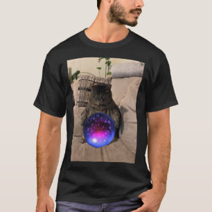Pondering His Orb - Kitten Wizard T-Shirt