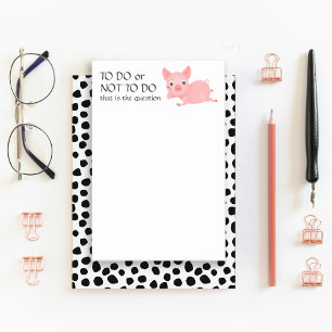 Pondering Pig Funny To Do List Post-it Notes