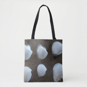 Ponderous Ark Clam Seashells on a tote bag