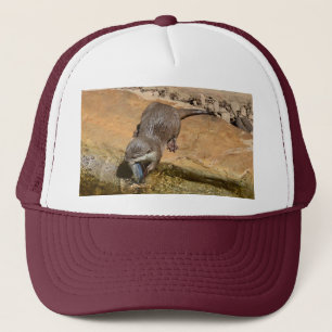 **"Pondside Feast: An Otter and His Catch"**  Trucker Hat