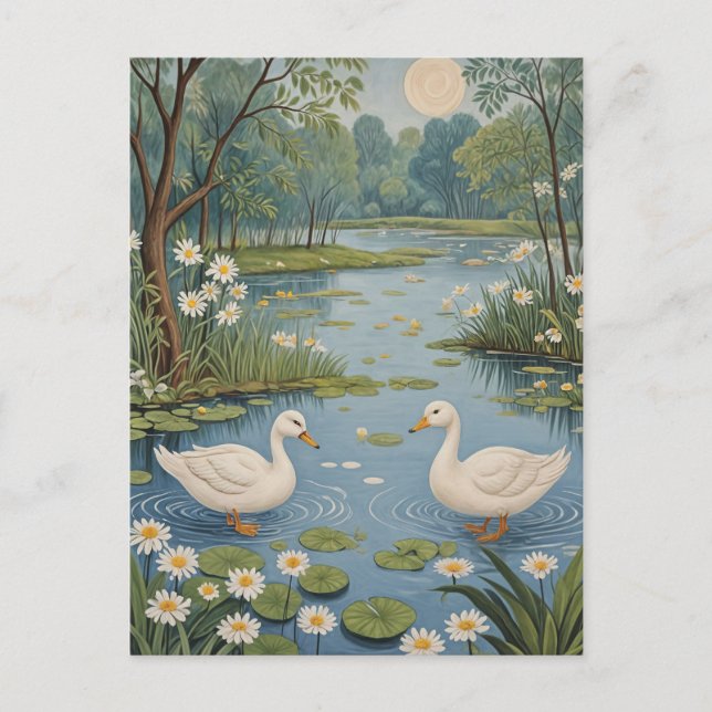 Pondside Tranquility Postcard (Front)