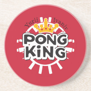 Pong King Red Coaster