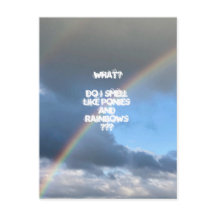 Ponies and Rainbows Postcard