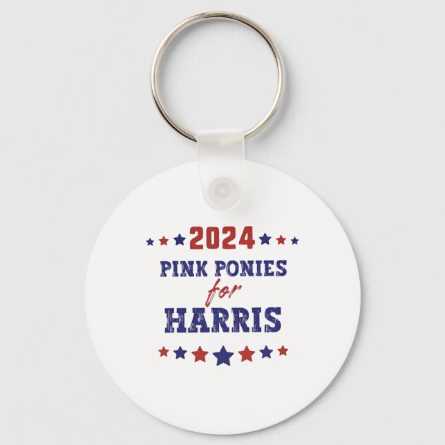 Ponies For Kamala-harris 2024  Key Ring (Front)