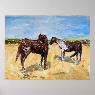 Ponies of Assateague Island Poster