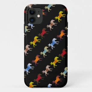 Ponies on Black iPhone 11 Case