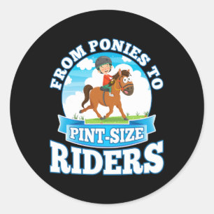 Ponies To Pint-size Riders Artistic Riding Kids Ho Classic Round Sticker