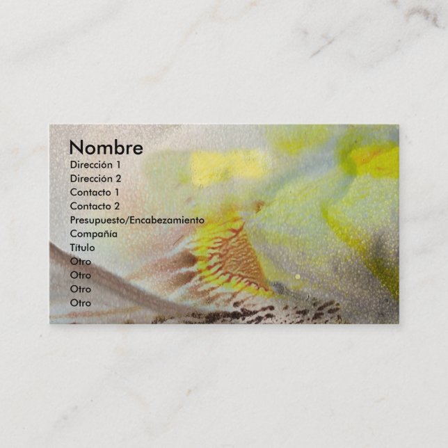 Ponle nombre a tu tarjeta de presentación business card (Front)