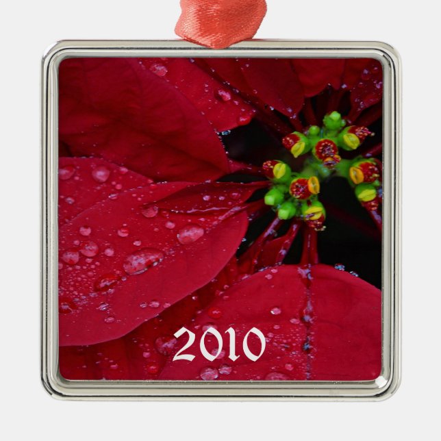 Ponsettia Christmas Ornament (Front)