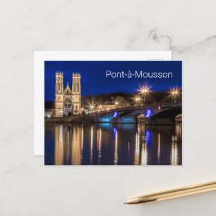 Pont a Mousson Panorama with Moselle Souvenir Holiday Postcard