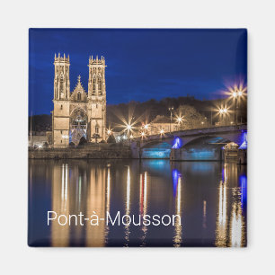 Pont a Mousson Panorama with Moselle Souvenir Magnet