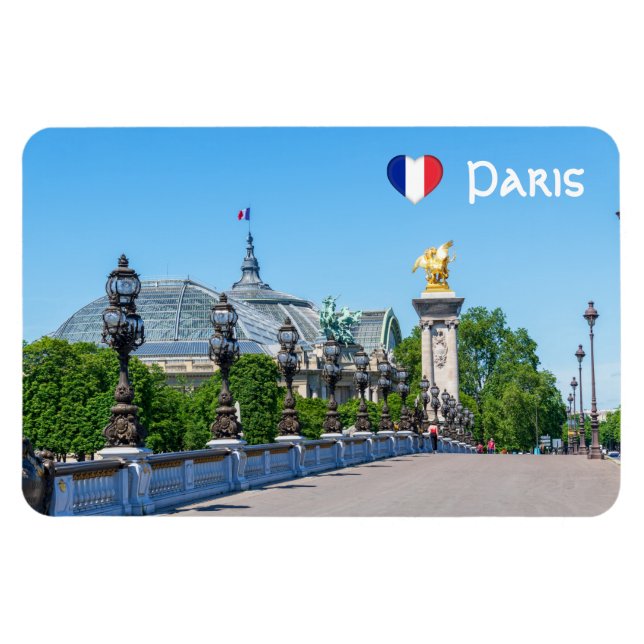 Pont Alexandre III and Grand Palais, Paris, France Magnet (Horizontal)
