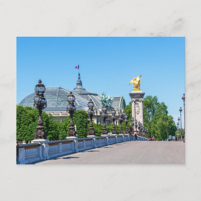 Pont Alexandre III and Grand Palais, Paris, France Postcard (Front)