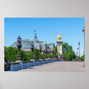 Pont Alexandre III and Grand Palais, Paris, France Poster