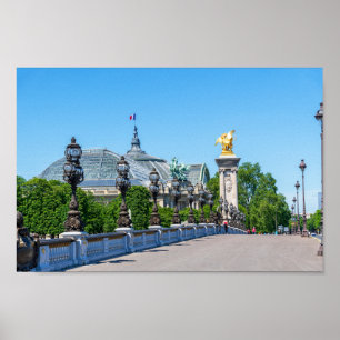 Pont Alexandre III and Grand Palais, Paris, France Poster