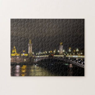 Pont Alexandre III and Invalid at night - Paris Jigsaw Puzzle