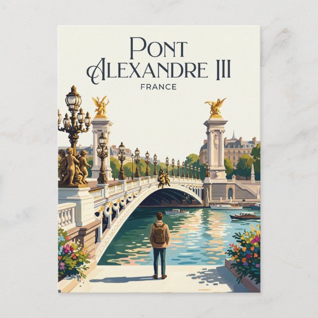 Pont Alexandre III France Postcard (Front)