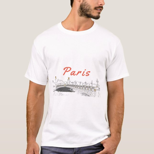 Pont Alexandre III on Seine River - Paris France T-Shirt (Front)