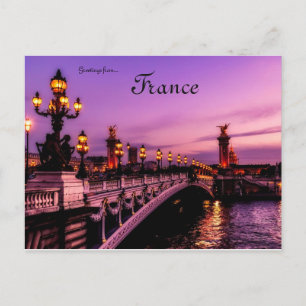 Pont Alexandre III Paris France Postcard