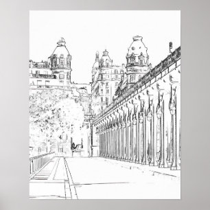Pont de Bir-Hakeim over the Seine - Paris, France Poster