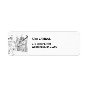 Pont de Bir-Hakeim over the Seine - Paris, France Return Address Label