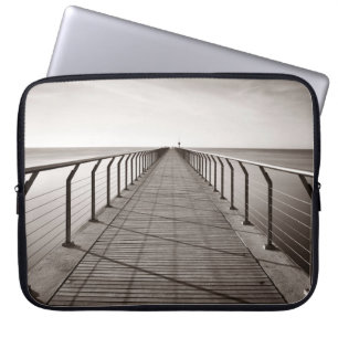 Pont Del Petroli at sunrise in Barcelona in Spaina Laptop Sleeve