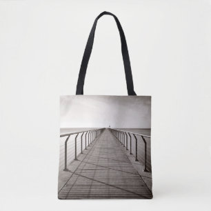 Pont Del Petroli at sunrise in Barcelona in Spaina Tote Bag