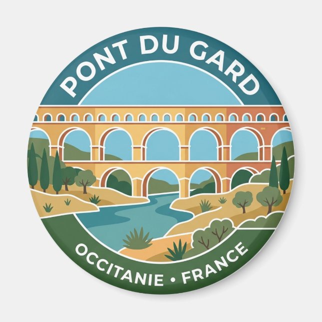 Pont du Gard France Magnet (Front)
