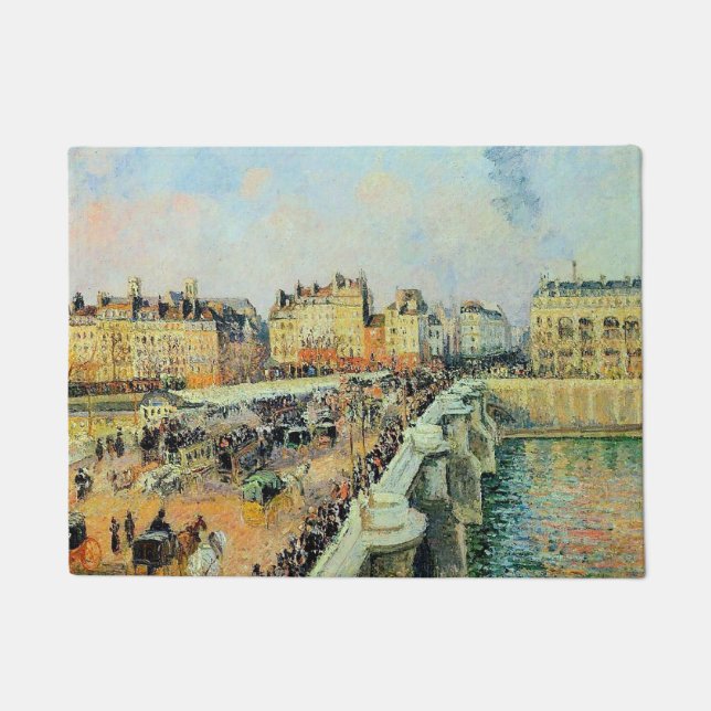Pont Neuf, Afternoon, Sunlight Camille Pissarro   Doormat (Front)