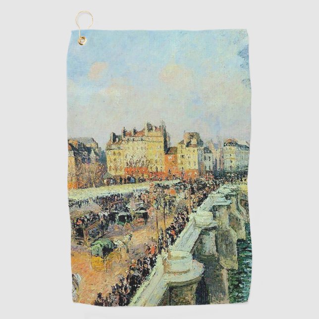 Pont Neuf, Afternoon, Sunlight Camille Pissarro    Golf Towel (Front)
