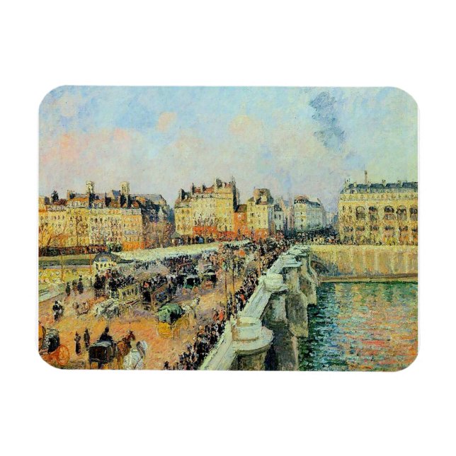 Pont Neuf, Afternoon, Sunlight Camille Pissarro    Magnet (Horizontal)