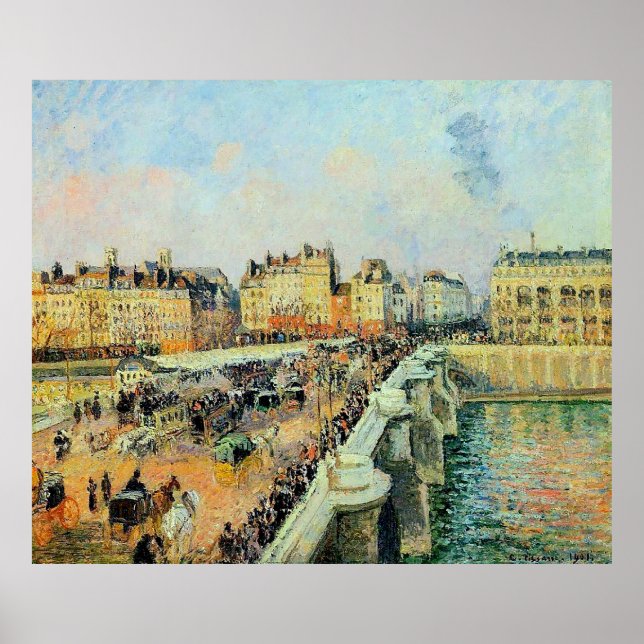 Pont Neuf, Afternoon, Sunlight Camille Pissarro   Poster (Front)