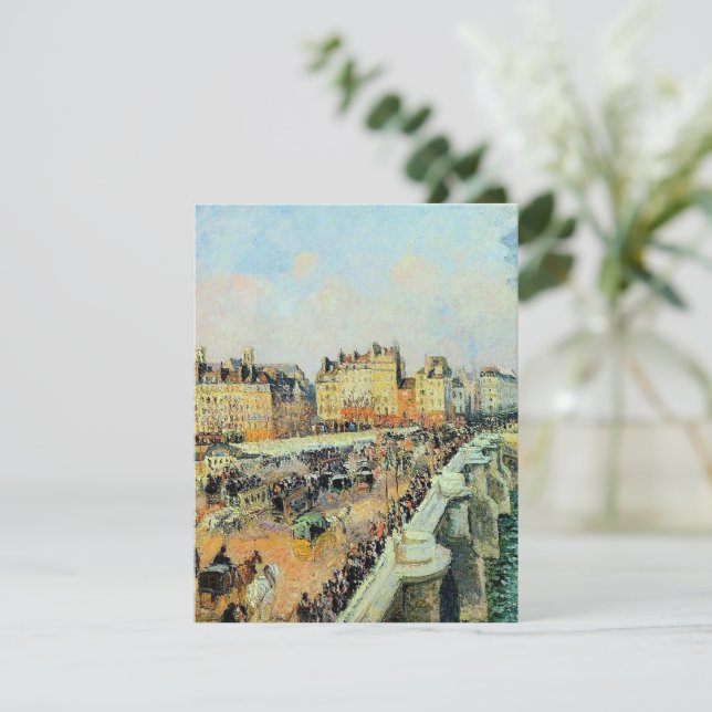 Pont Neuf, Afternoon, Sunlight Camille Pissarro   RSVP Card (Standing Front)