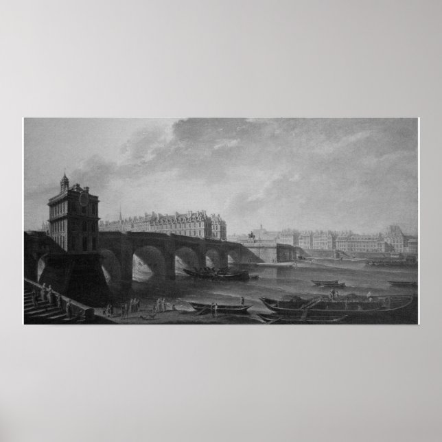 Pont Neuf - Paris - Nicolas-Jean-Baptiste Raguenet Poster (Front)