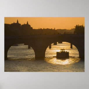 Pont Neuf, Seine, sunset, Paris, FranceMusee Poster
