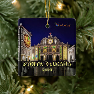 Ponta Delgada Azores Scenic Ornament