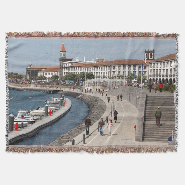 Ponta Delgada, Azores Throw Blanket (Front)