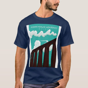 Pontcysyllte Aqueduct Wales Travel poster T-Shirt