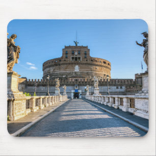Ponte and Castle Sant'Angelo - Rome, Italy Mouse Pad