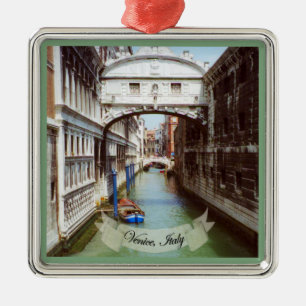 Ponte dei Sospiri Venezia Italia Souvenir Metal Tree Decoration
