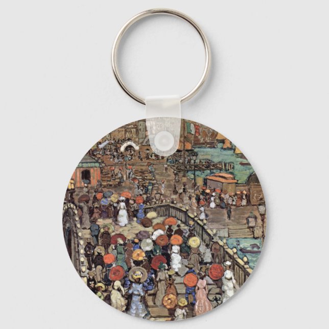 Ponte Della Paglia, Venice by Maurice Prendergast Key Ring (Front)