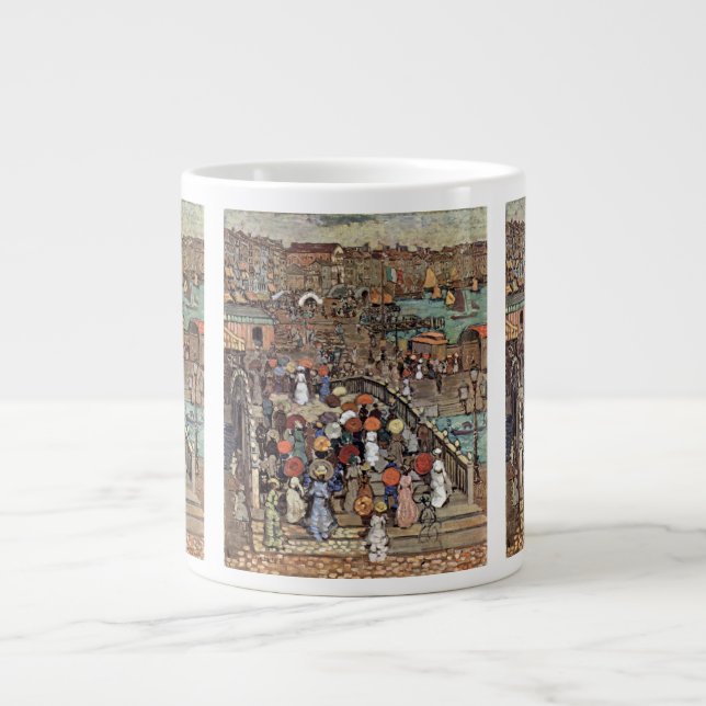 Ponte Della Paglia, Venice by Maurice Prendergast Large Coffee Mug (Front)