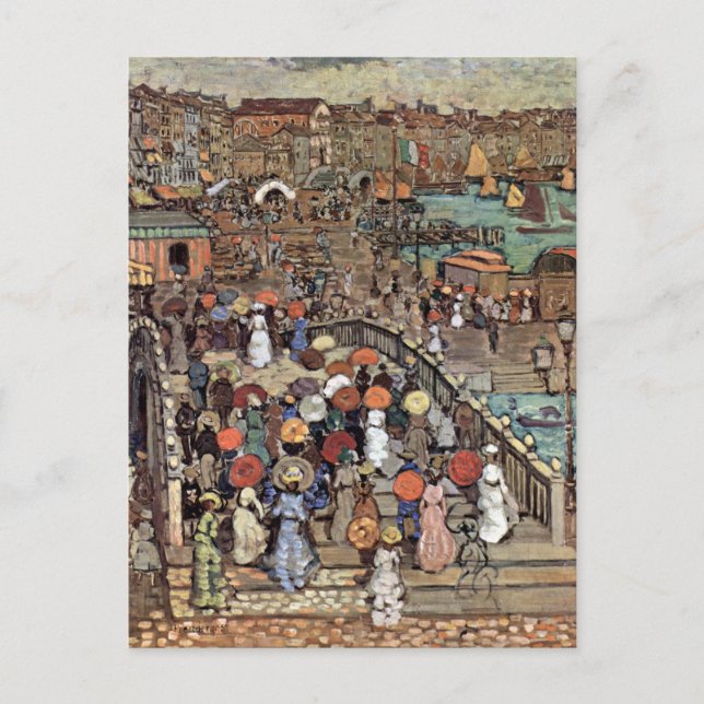 Ponte Della Paglia, Venice by Maurice Prendergast Postcard (Front)