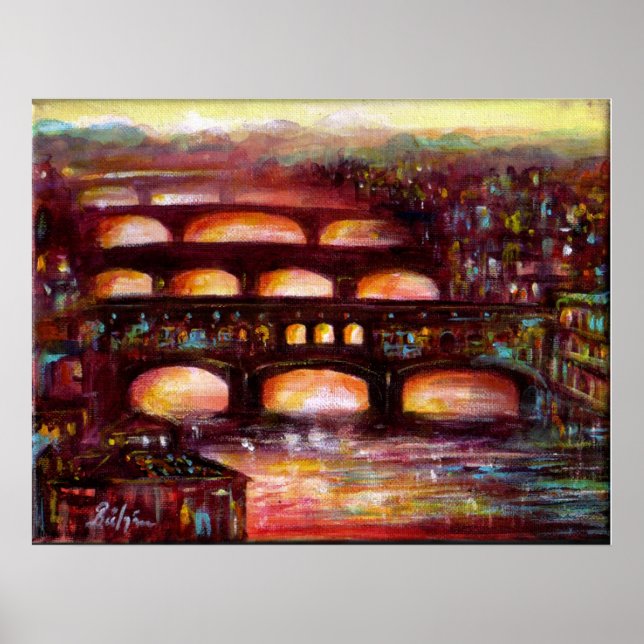 Ponte Vecchio and Other Bridges of Florence Poster (Front)