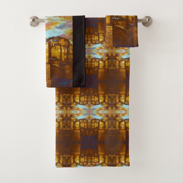 Ponte Vecchio, Firenze Bath Towel Set (Insitu)