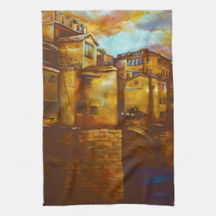Ponte Vecchio, Firenze Tea Towel