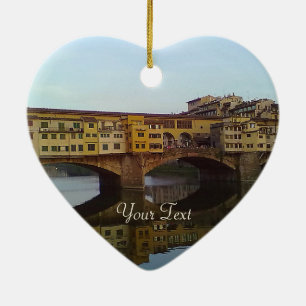 Ponte Vecchio Old Bridge Florence Italy Gift Ceramic Tree Decoration