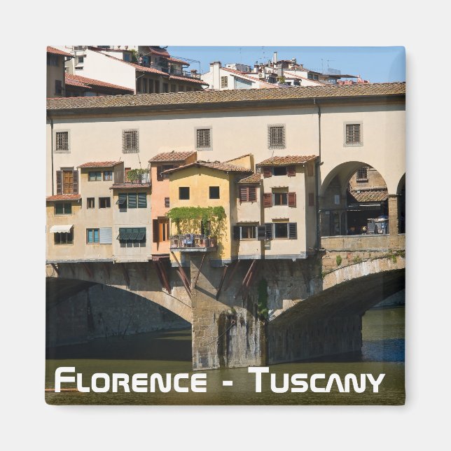 Ponte Vecchio old bridge - Florence, Italy Magnet (Front)