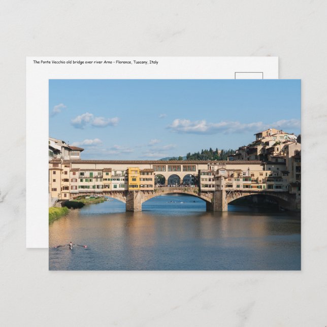 Ponte Vecchio old bridge - Florence, Italy Postcard (Front/Back)