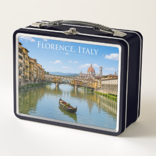 Ponte Vecchio Romantic Cityscape Artwork Metal Lunch Box